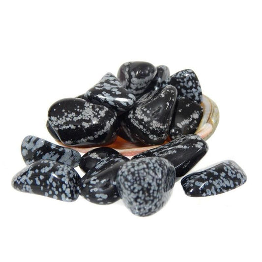 Polished Snowflake Obsidian Tumbled Stones || Grounding & Psychic Sensitivity || Brazil-Nature's Treasures