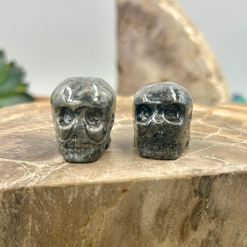 Polished Soapstone Skull Carvings || Peru-Nature's Treasures