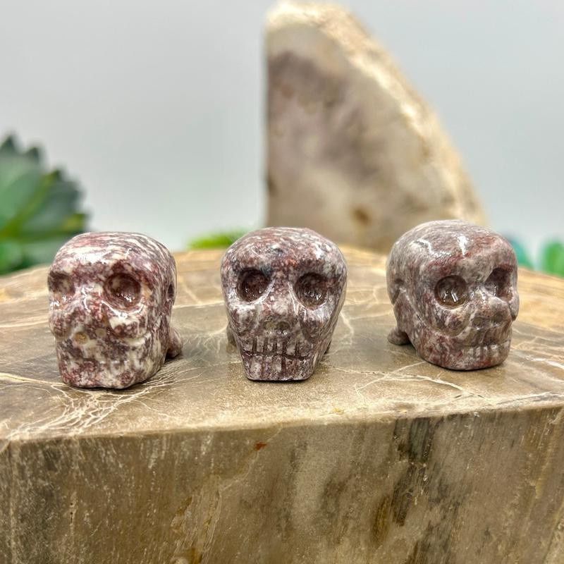 Polished Soapstone Skull Carvings || Peru-Nature's Treasures