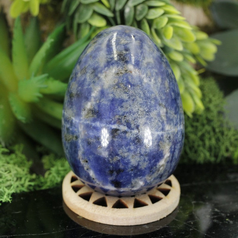 Polished Sodalite Eggs 45mm || Communication