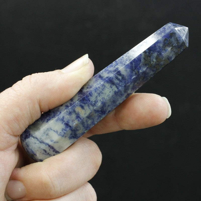 Polished Sodalite Massage Point Tool || Africa-Nature's Treasures