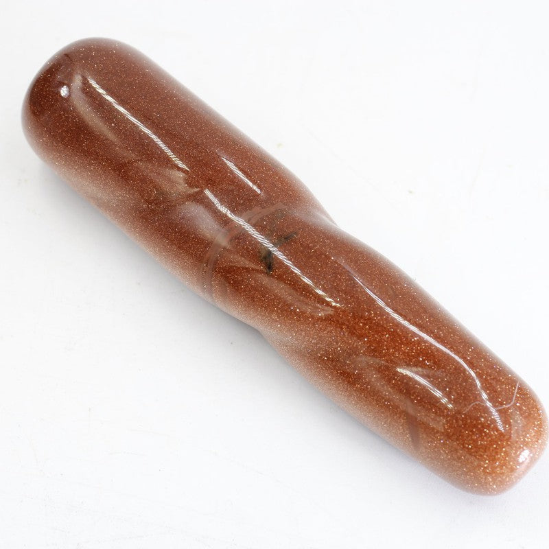 Polished Spiral Goldstone Massage Tool || Grounding, Self-Reflection || China-Nature's Treasures