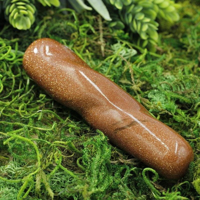 Polished Spiral Goldstone Massage Tool || Grounding, Self-Reflection || China-Nature's Treasures