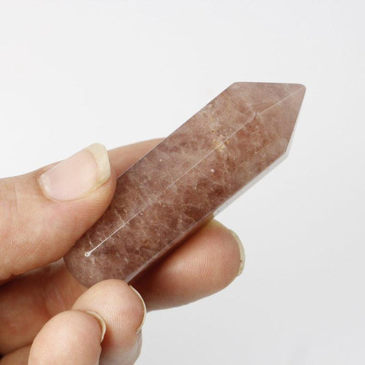 Polished Strawberry Quartz Point Massage Tool || Inner Peace-Nature's Treasures