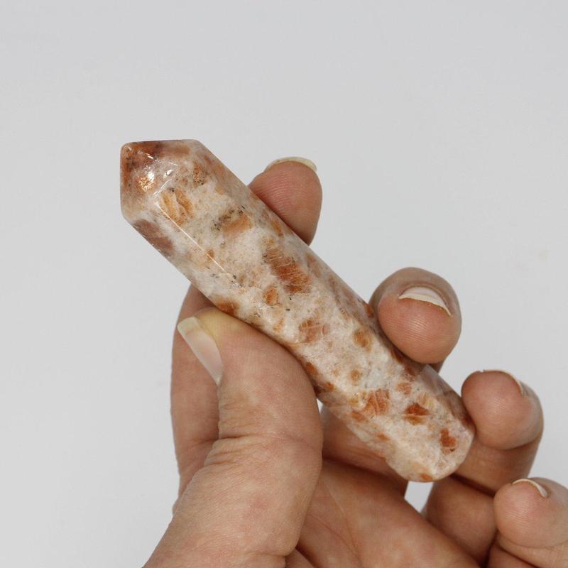 Polished Sunstone Massage Point Tool || Cleansing || China-Nature's Treasures