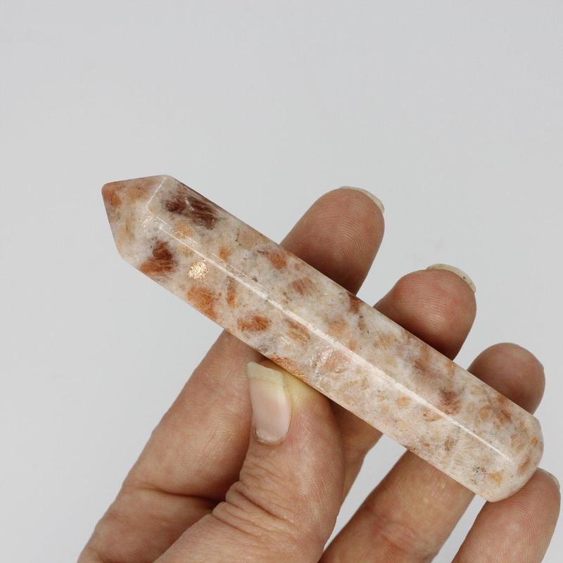 Polished Sunstone Massage Point Tool || Cleansing || China-Nature's Treasures