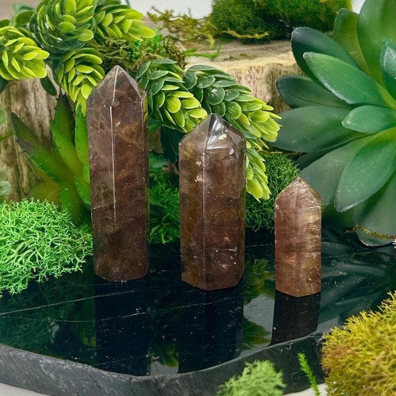 Polished Yellow and Purple Fluorite Tower Points || Creativity, Mental Clarity-Nature's Treasures