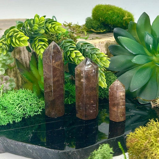 Polished Yellow and Purple Fluorite Tower Points || Creativity, Mental Clarity-Nature's Treasures