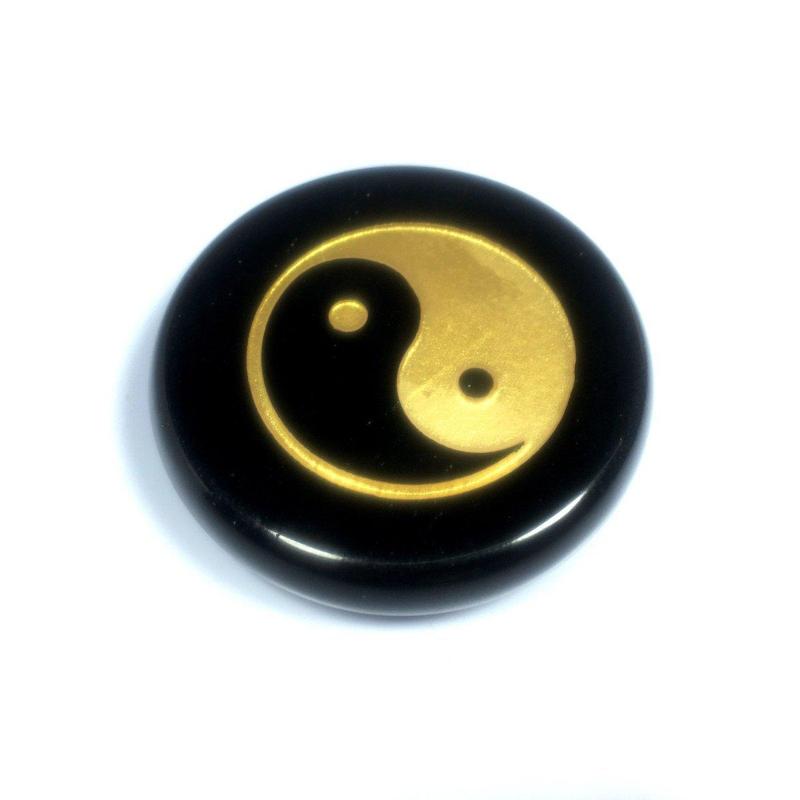Polished Yin And Yang Disc Palm Stones || China-Nature's Treasures
