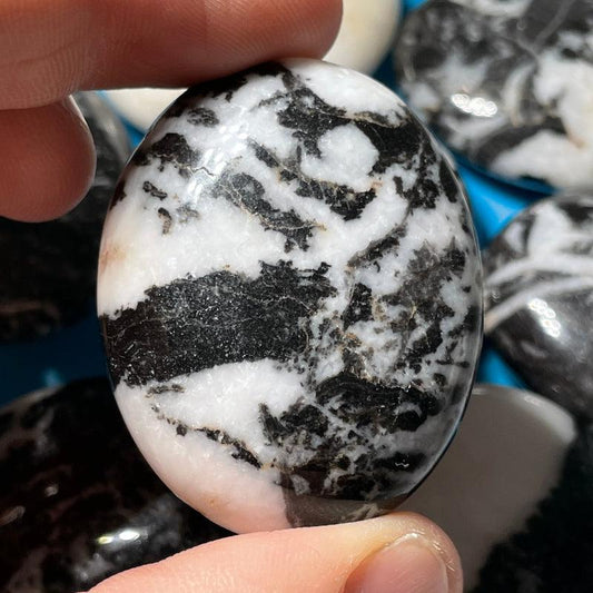 Polished Zebra Jasper Palm Stones || Stress Relief || Egypt-Nature's Treasures