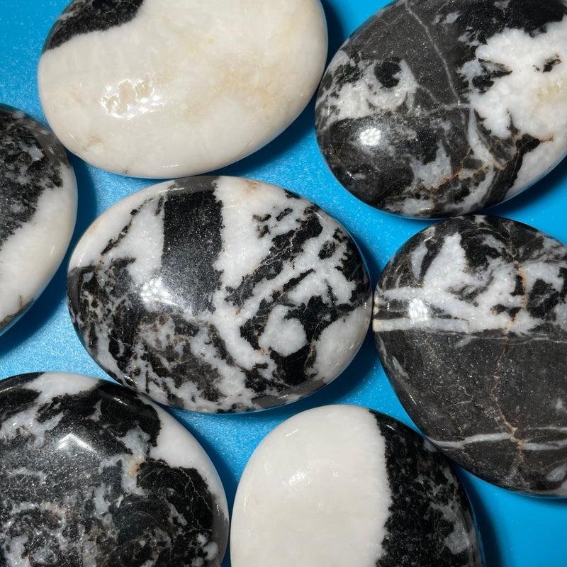 Polished Zebra Jasper Palm Stones || Stress Relief || Egypt