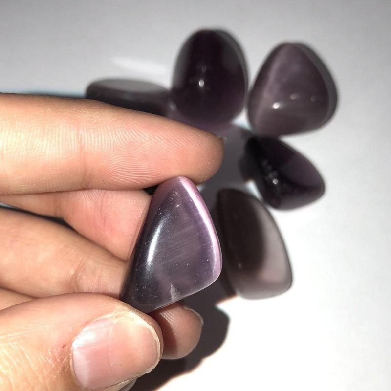 Polished and Colored Fiber Optic Glass Tumbles || Meditation & Intention || USA-Nature's Treasures