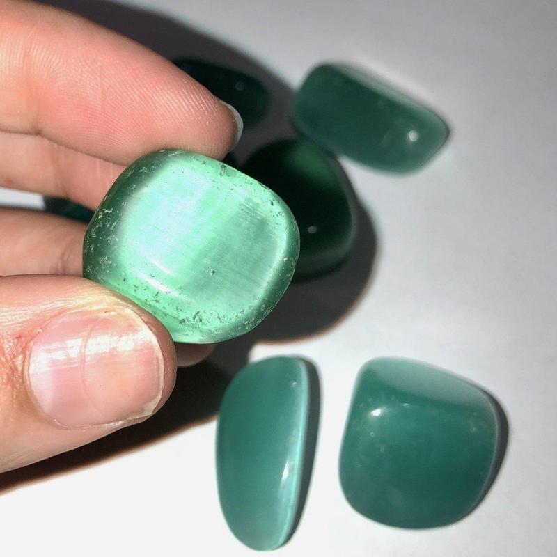 Polished and Colored Fiber Optic Glass Tumbles || Meditation & Intention || USA-Nature's Treasures