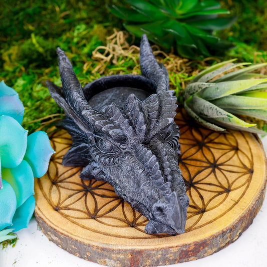 Polyresin Dragon Head Tea-Light Candle Holder's