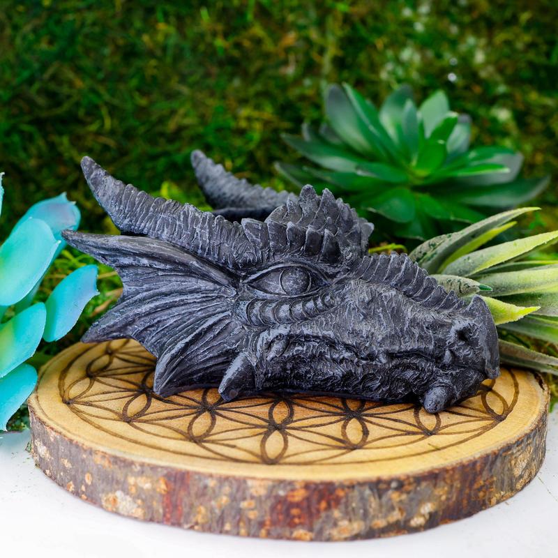 Polyresin Dragon Head Tea-Light Candle Holder's-Nature's Treasures
