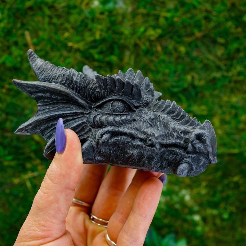 Polyresin Dragon Head Tea-Light Candle Holder's-Nature's Treasures