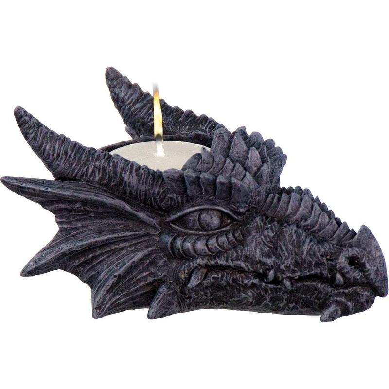 Polyresin Dragon Head Tea-Light Candle Holder's-Nature's Treasures