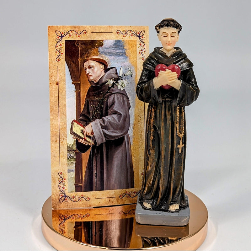 Polyresin St. Anthony Of Padua Statue Figurine "Matchmaker Saint"-Nature's Treasures