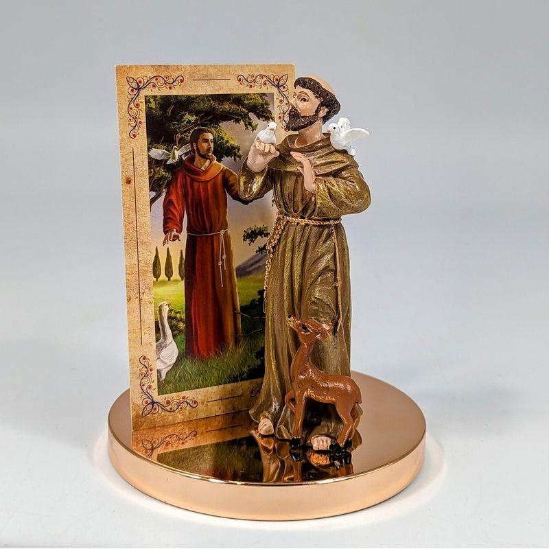 Polyresin St. Francis Statue Figurine "Protector Of God's Creatures"-Nature's Treasures
