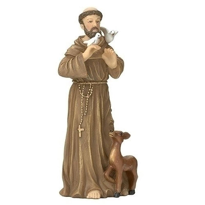 Polyresin St. Francis Statue Figurine 