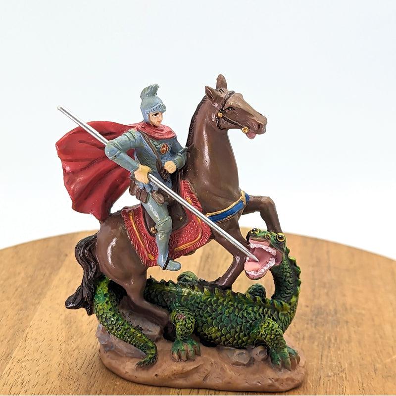 Polyresin St. George Statue Figurine "Protector Against Evil"-Nature's Treasures