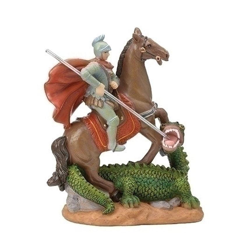 Polyresin St. George Statue Figurine "Protector Against Evil"-Nature's Treasures