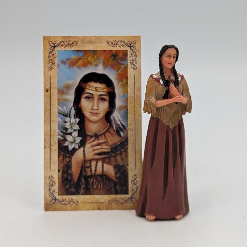 Polyresin St. Kateri Tekakwitha Statue Figurine "Lily Of The Mohawks"-Nature's Treasures
