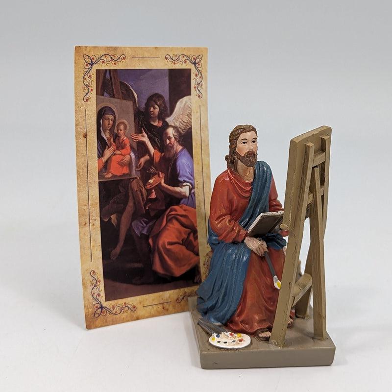 Polyresin St. Luke Statue Figurine "Artists And Physicians"-Nature's Treasures