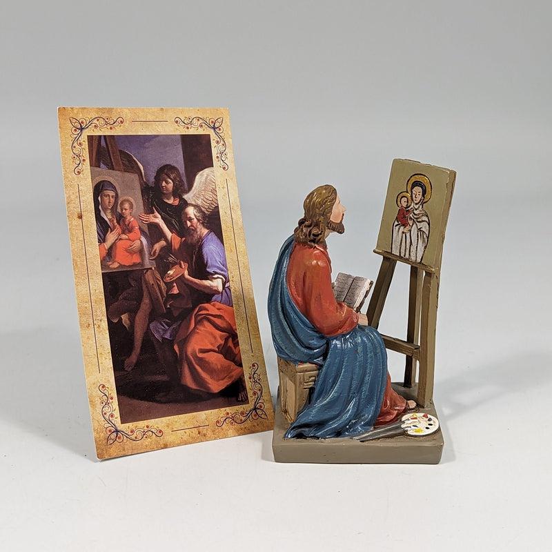 Polyresin St. Luke Statue Figurine "Artists And Physicians"-Nature's Treasures