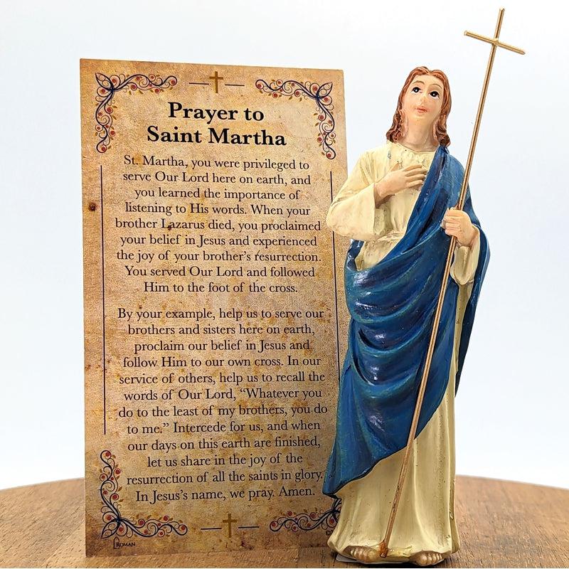 Polyresin St. Martha Statue Figurine "Wonder-Worker"-Nature's Treasures