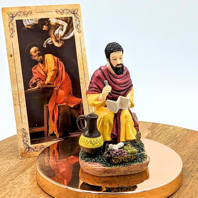 Polyresin St. Matthew Statue Figurine-Nature's Treasures