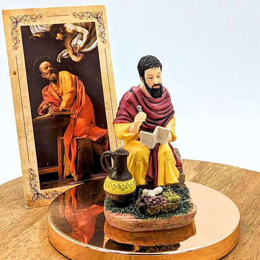 Polyresin St. Matthew Statue Figurine-Nature's Treasures