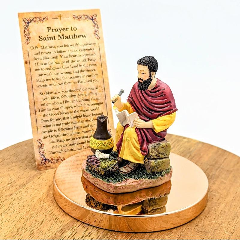 Polyresin St. Matthew Statue Figurine-Nature's Treasures