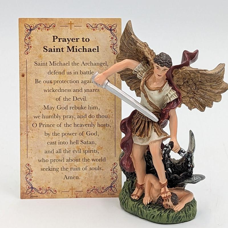 Polyresin St. Michael Statue Figurine "Protection From Evil"-Nature's Treasures