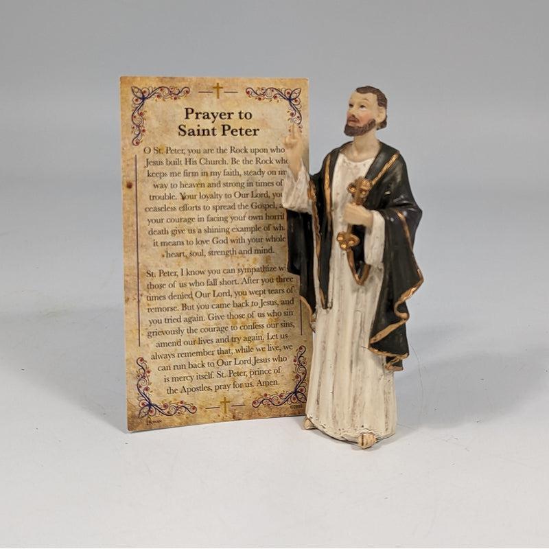 Polyresin St. Peter Statue Figurine "The First Pope"-Nature's Treasures