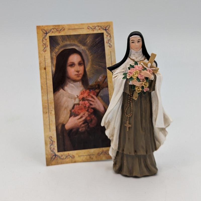 Polyresin St. Therese Statue Figurine "The Little Flower"-Nature's Treasures