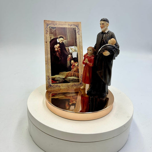 Polyresin St. Vincent De Paul Statue Figurine "Charitable Societies"-Nature's Treasures