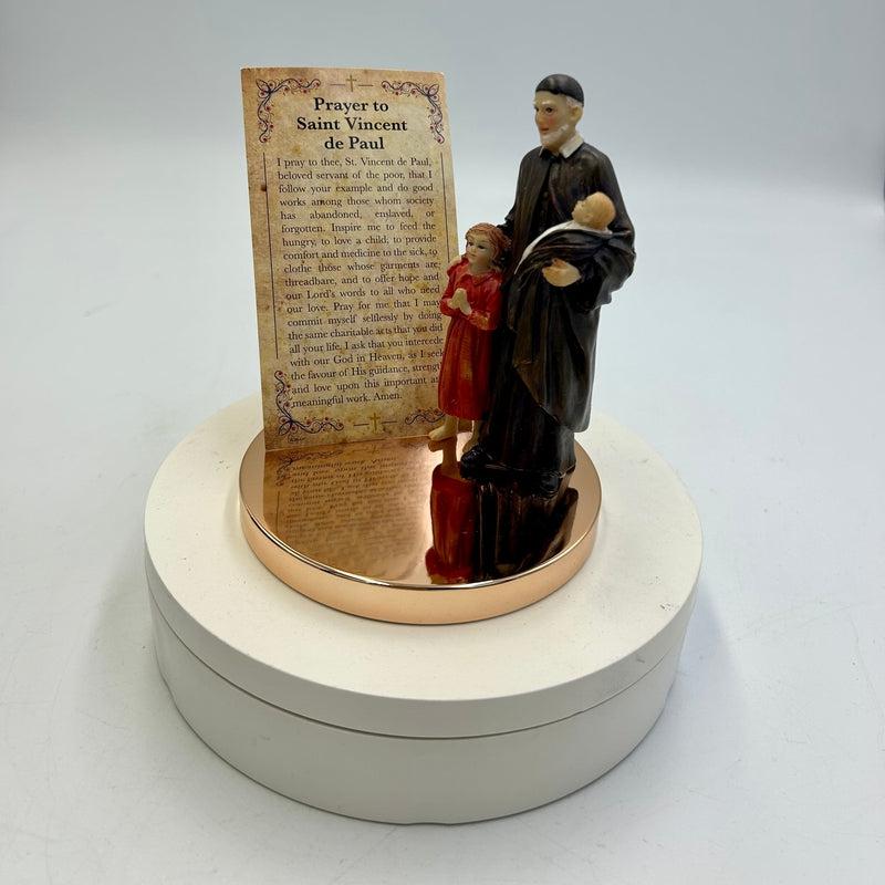 Polyresin St. Vincent De Paul Statue Figurine "Charitable Societies"-Nature's Treasures