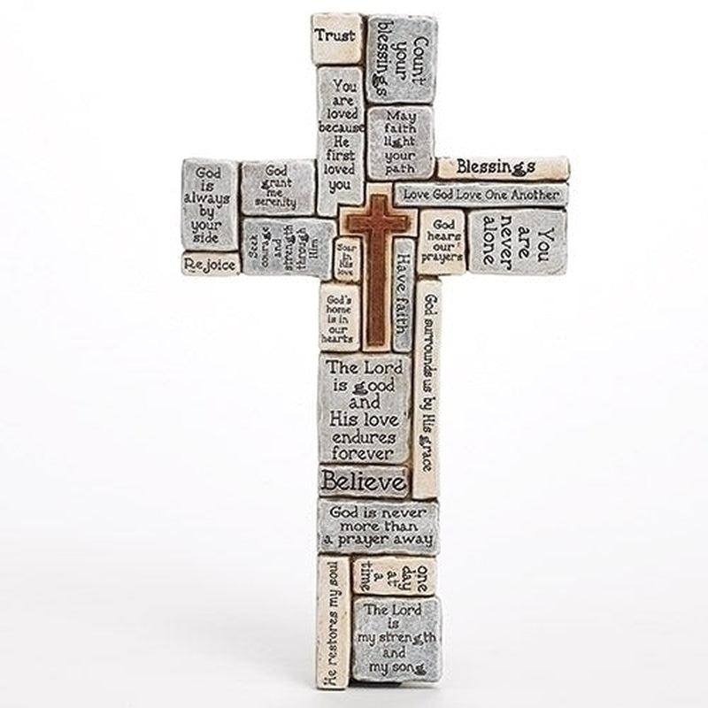 Positive Word Cross Hanging Wall Decor || May Faith Light Your Path