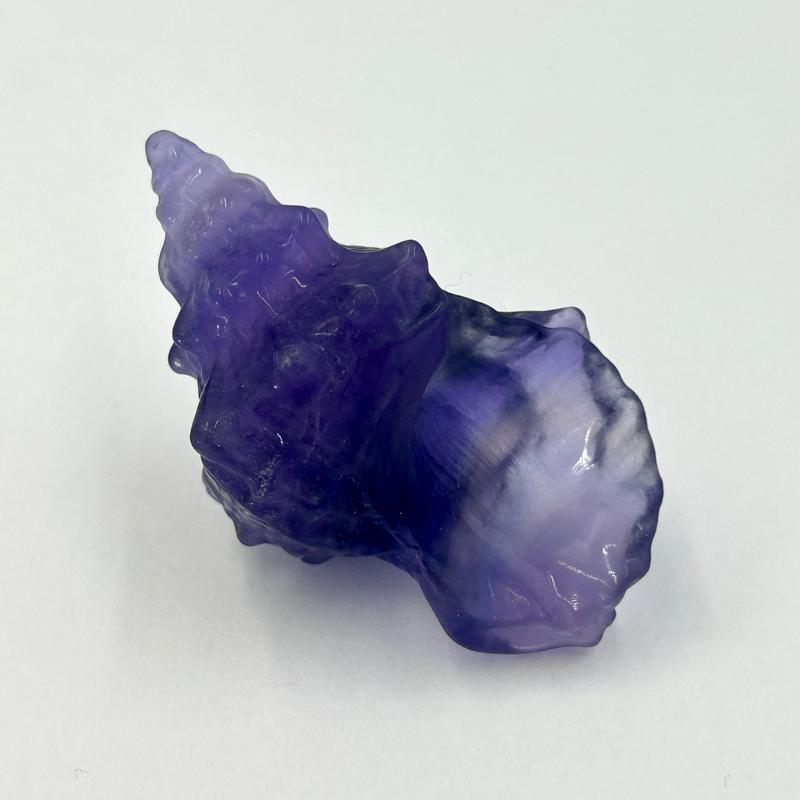 Purple Fluorite Conch Shell Carving || Trunk Show-Nature's Treasures