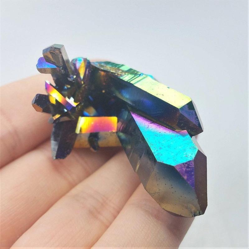 Rainbow Titanium Aura Quartz 2.5