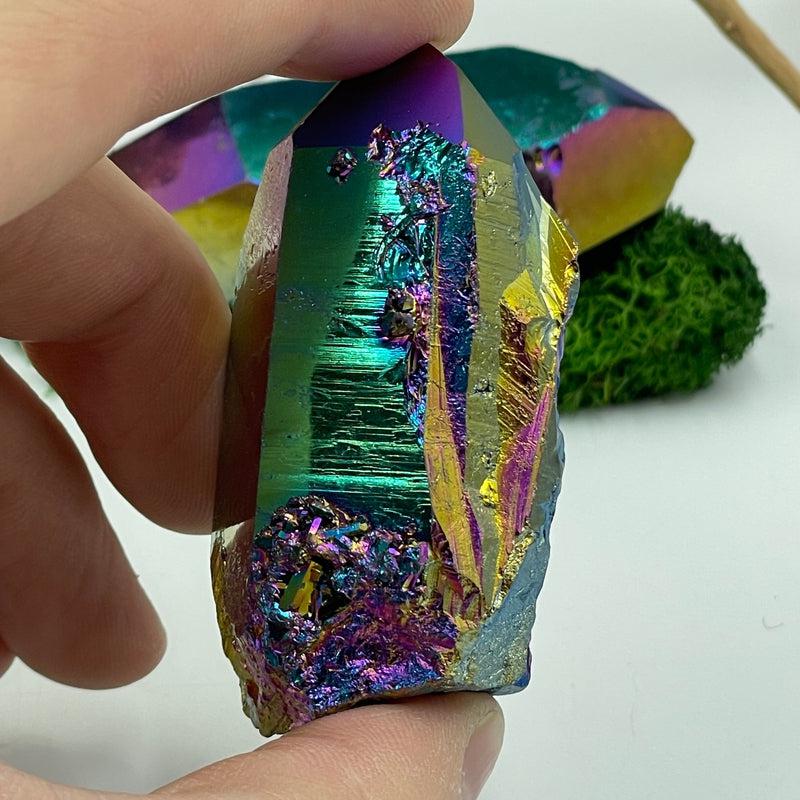 Rainbow Titanium Aura Quartz Points || Trunk Show-Nature's Treasures