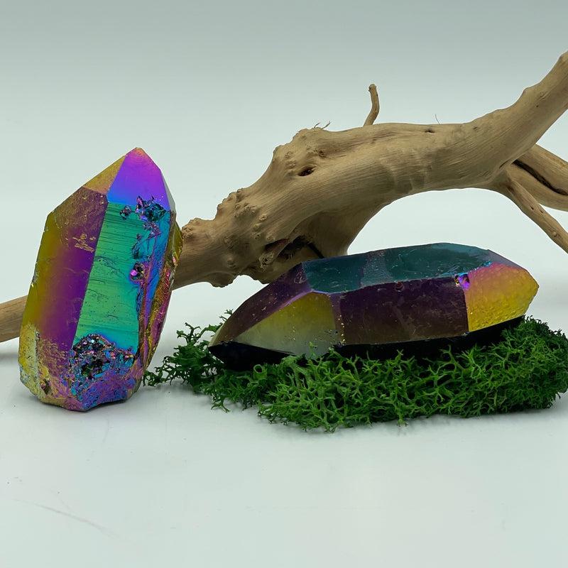 Rainbow Titanium Aura Quartz Points || Trunk Show-Nature's Treasures