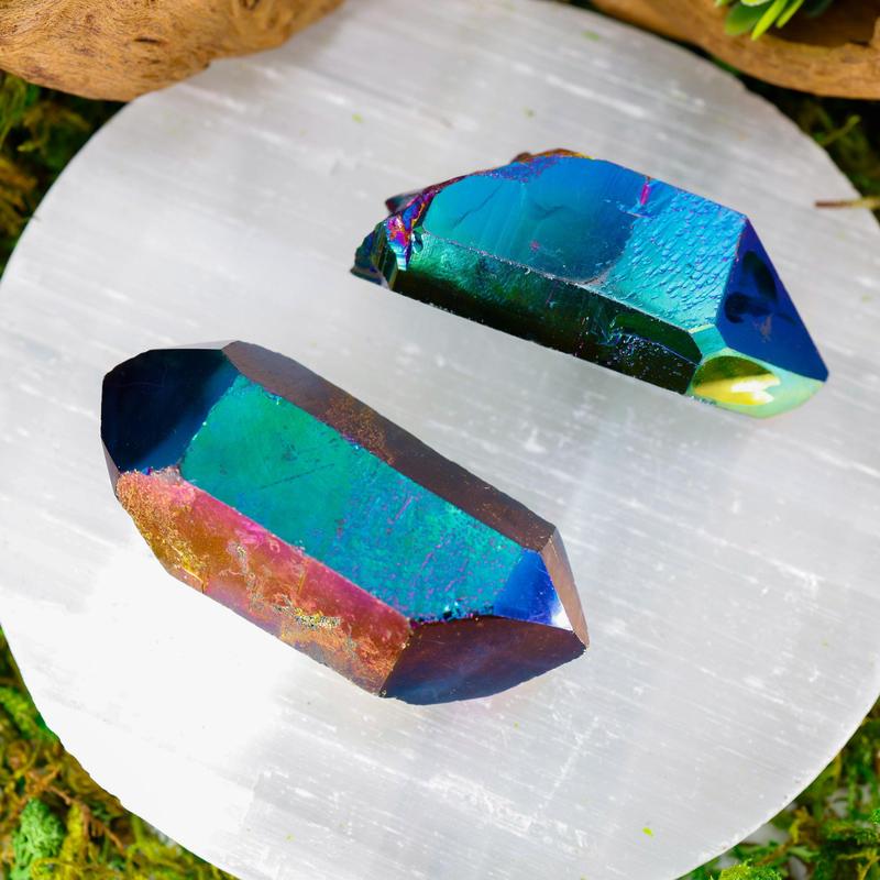 Rainbow Titanium Aura Quartz Points || Trunk Show-Nature's Treasures