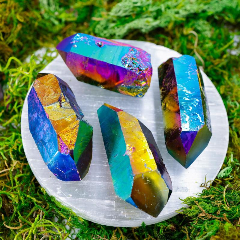 Rainbow Titanium Aura Quartz Points || Trunk Show-Nature's Treasures