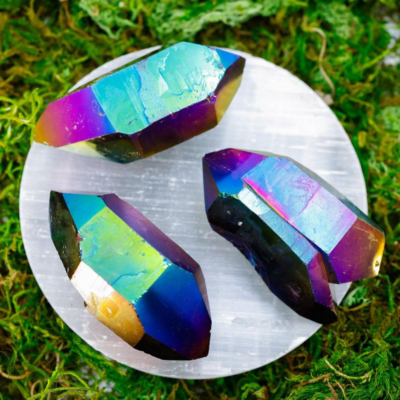 Rainbow Titanium Aura Quartz Points || Trunk Show-Nature's Treasures