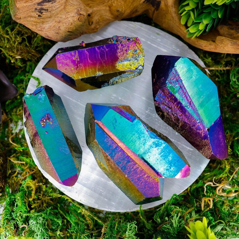 Rainbow Titanium Aura Quartz Points || Trunk Show-Nature's Treasures