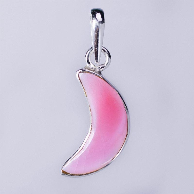 Reversible Moon Blue And Pink Larimar Pendant || .925 Sterling Silver-Nature's Treasures