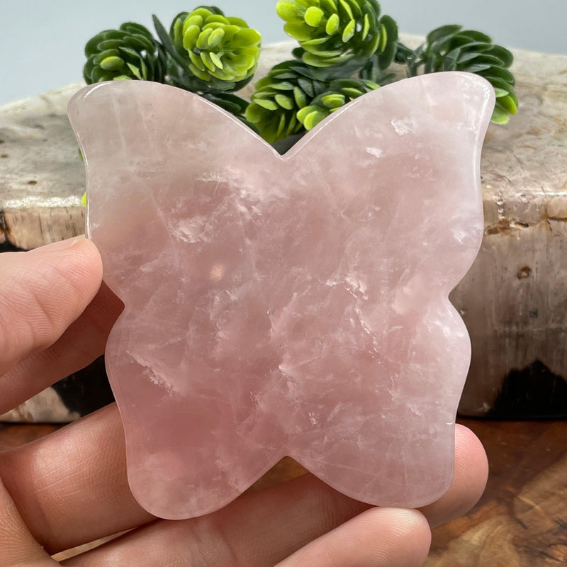 Rose Quartz Butterfly Gua Sha || Health & Beauty-Nature's Treasures