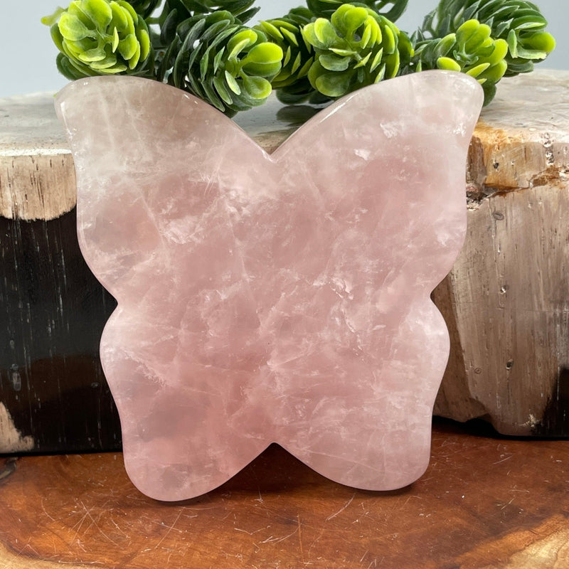 Rose Quartz Butterfly Gua Sha || Health & Beauty-Nature's Treasures